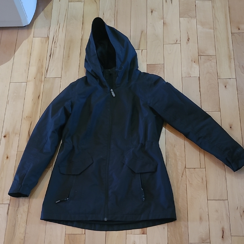 Lole Girls Size 8 Black Hooded Spring/Fall Jacket